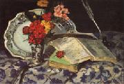 Armand Guillaumin Flowers Faience Books painting